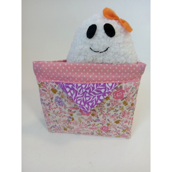 Hand-Sewn Mixed Print Quilted Tissue Jewelry Makeup 5x5 Pouch - Picture 5 of 5